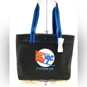 🔥🎄NWT! Coach Tote Handbag 38 Ski Graphic Canvas XL Msrp:$328.00